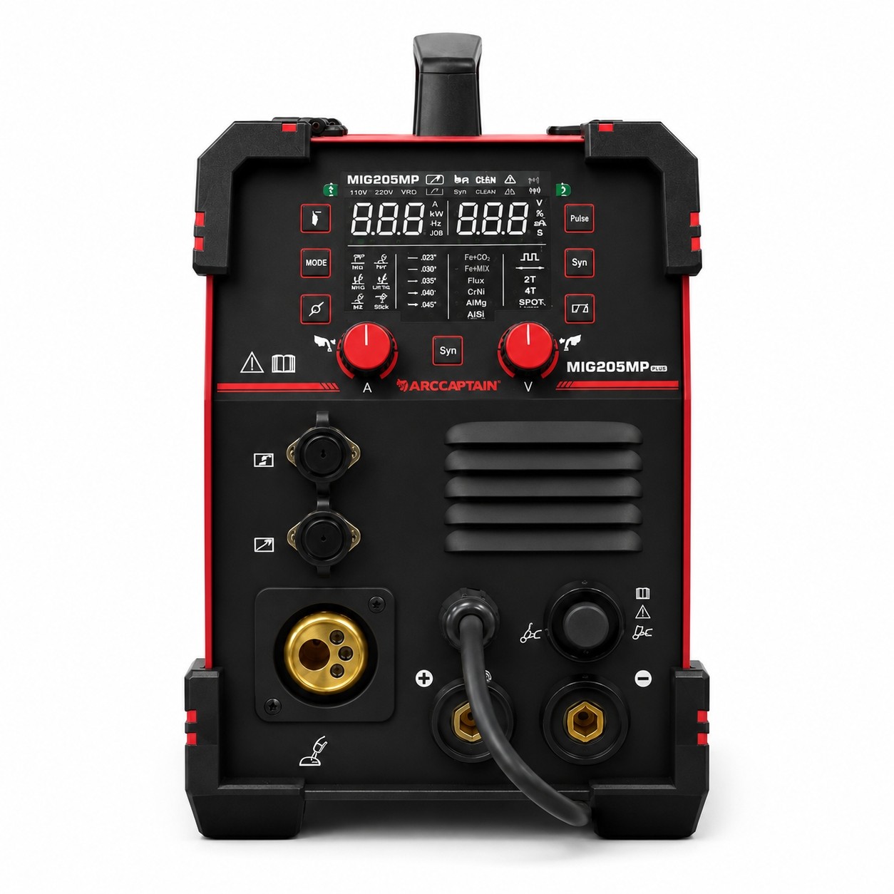 ARCCAPTAIN MIG205MP PLUS MIG Welder 9 IN 1 iControl MIG/Cut/TIG/Stick/Clean/Spot