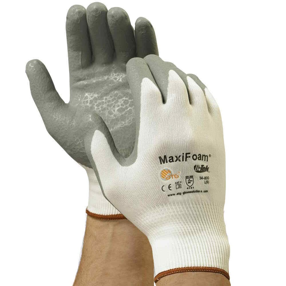 PIP 34-800 MaxiFoam Premium Nitrile Foam Grip Palm Coated WORK GLOVES 3 PR
