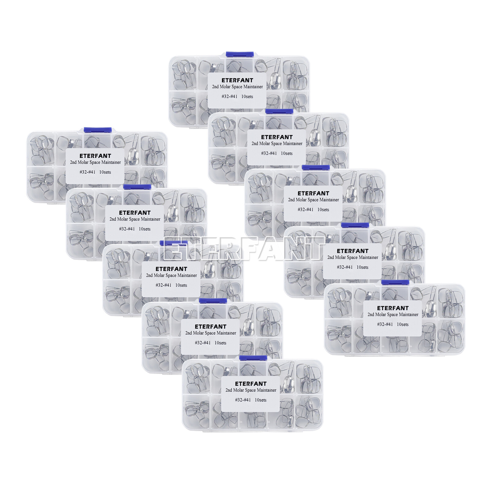 40PCs ETERFANT Dental 2nd Molar Space Maintainer Brace Preformed Band & Loop