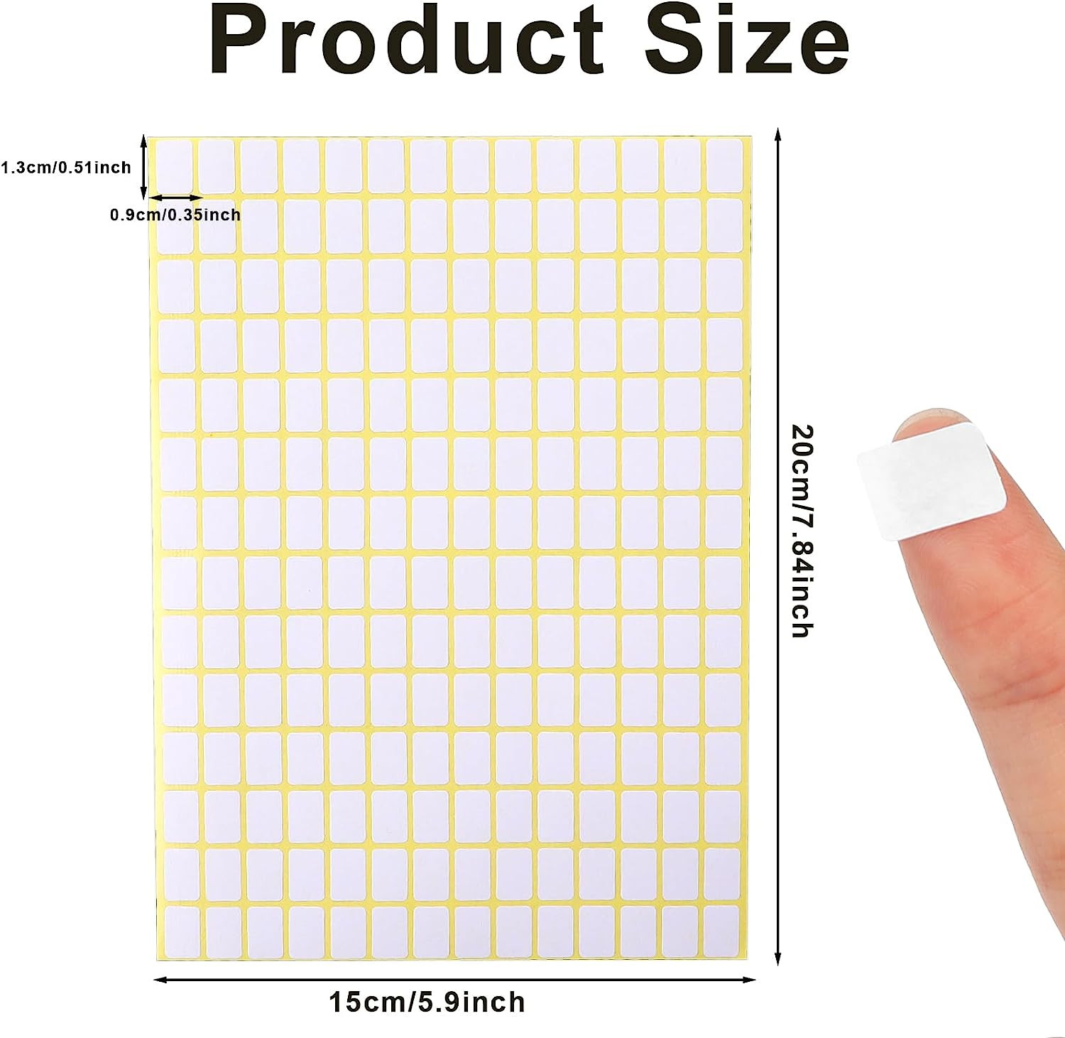 2940Pcs Matte Small White Labels Stickers Blank Labels Removable Price Tags