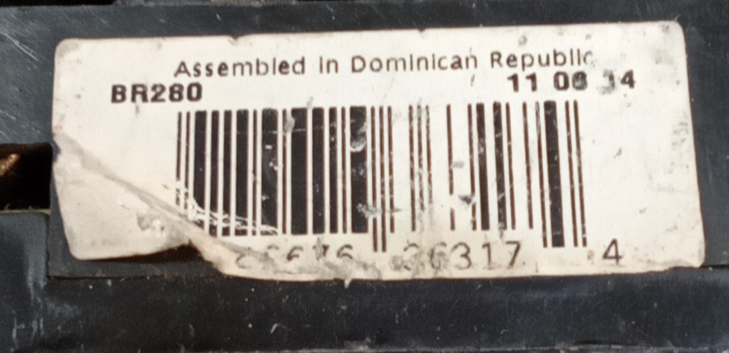EATON/CUTLER HAMMER/BR280/C280/ 2 P/ 80 A/ Type BR/C/ Circuit Breaker/USE(19CB4