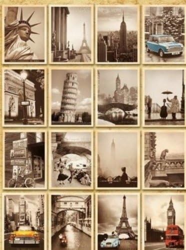 Dxhycc 32 PCS 1 Set Vintage Retro Old 14.3 x 9.3 cm, as the pictures show