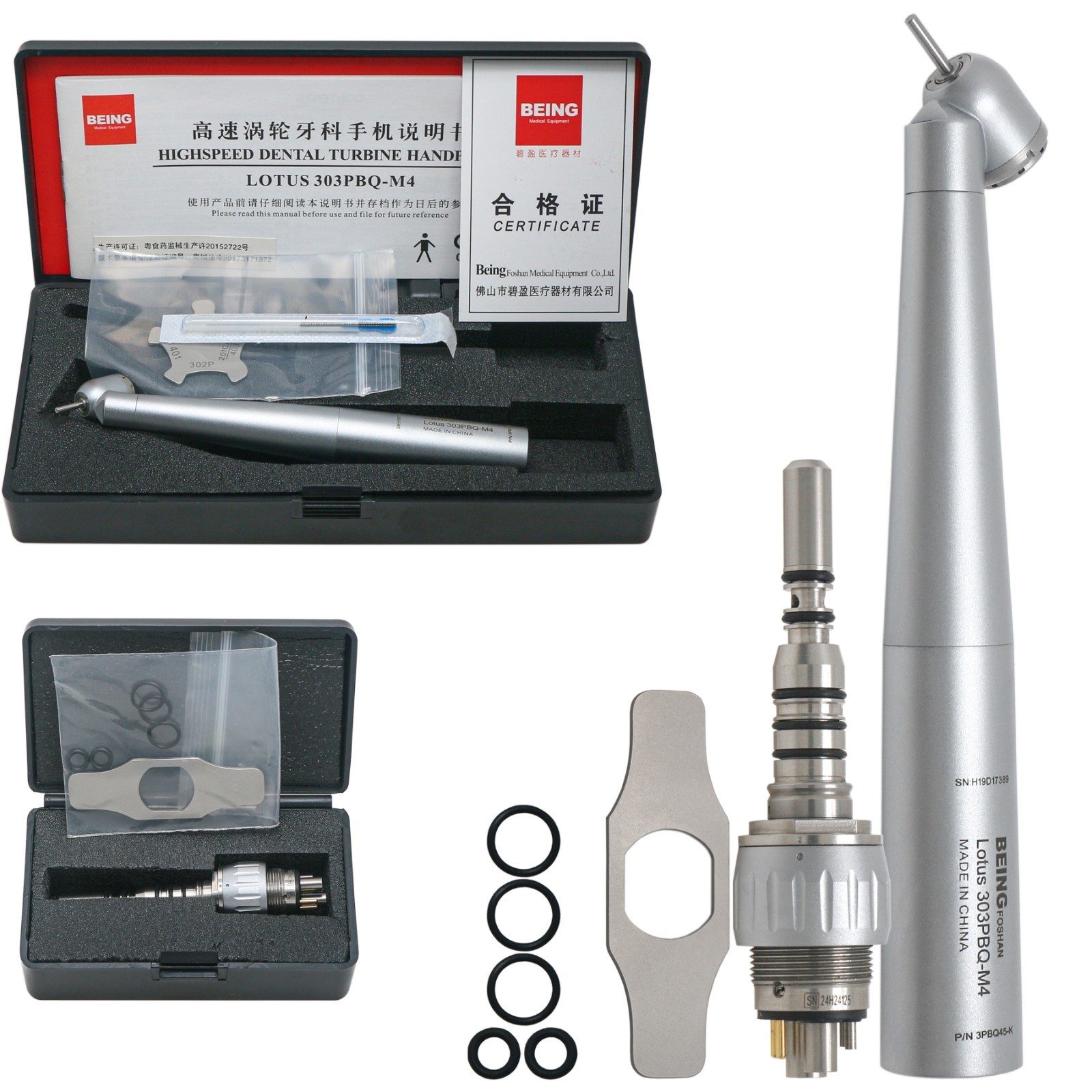 BEING Dental High Speed Fiber Optic Handpiece KaVo MULTIflex Compatible 4/6 Hole