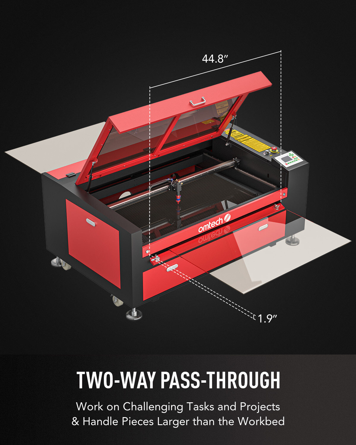 OMTech 24×40 100W CO2 laser Engraver Cutter Cutting Engraving Machine Autofocus