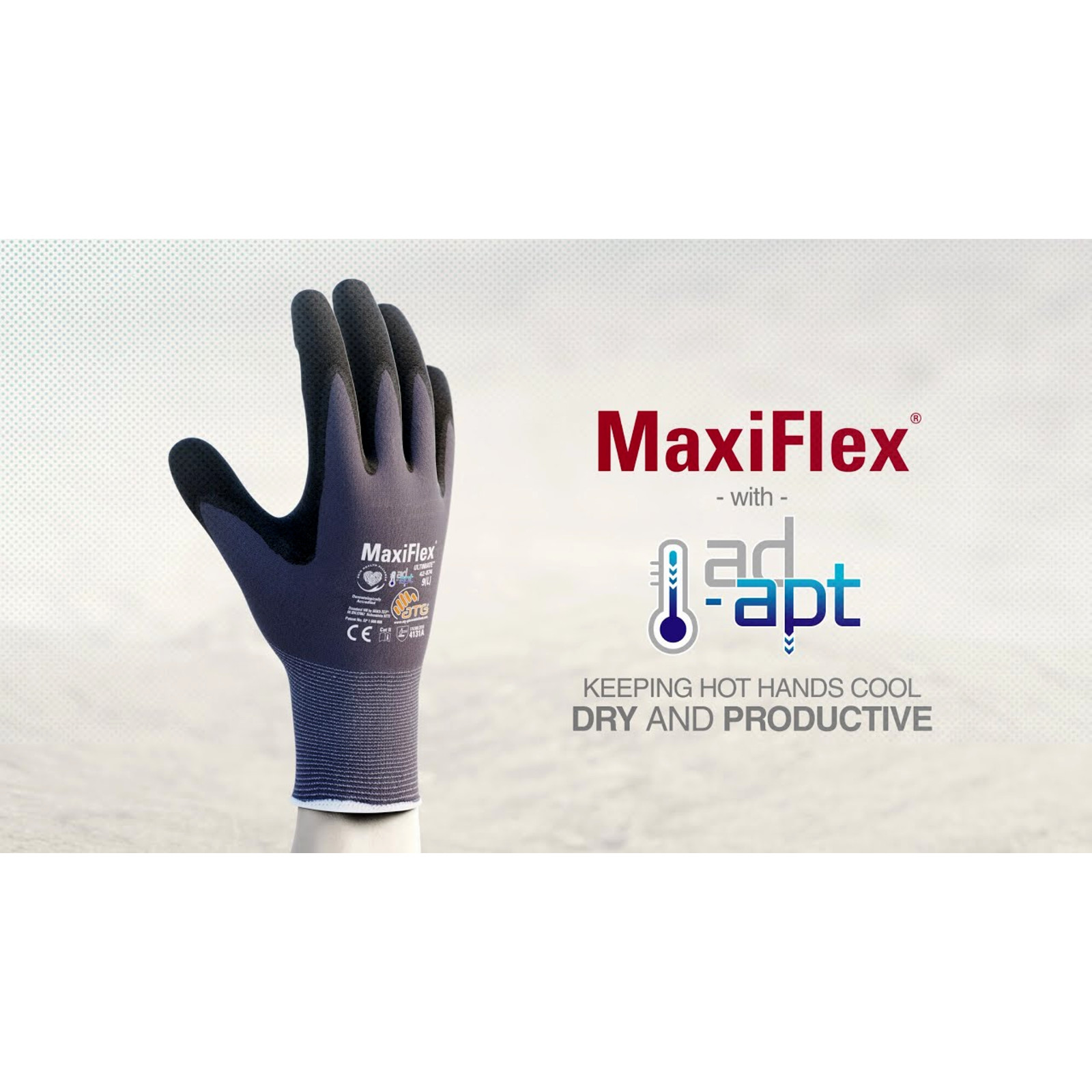 MaxiFlex 34-874 Ultimate Gloves Black Nylon/Nitrile – Pack of 12 Medium Work