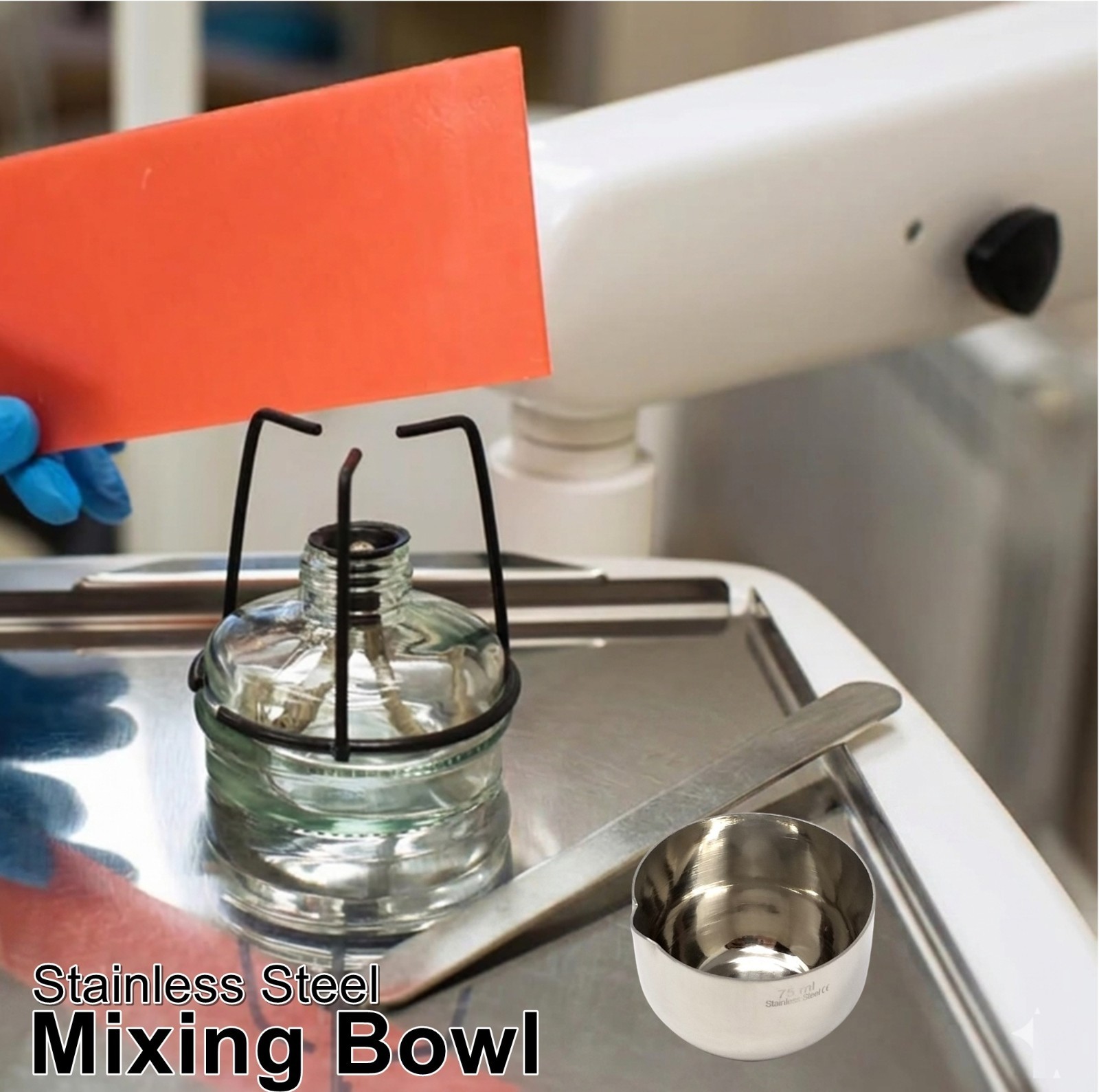 75ml Lab Crucible w/Spout Pouring Lip Laboratory Cup Mixing Bowl Science Pot