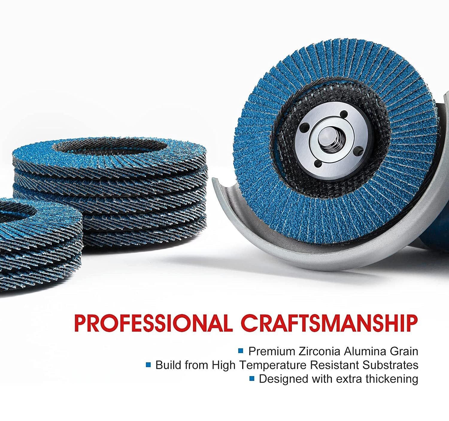 24Pack 4-1/2″ X 7/8″,Zirconia Grinding Wheel 40/60/80/120 Grit (20T29+4T27)