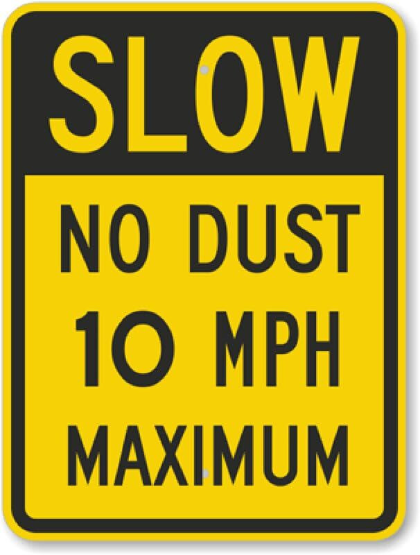 10 Mph Maximum Sign Aluminum Weatherproof Outdoor Business Metal Sign
