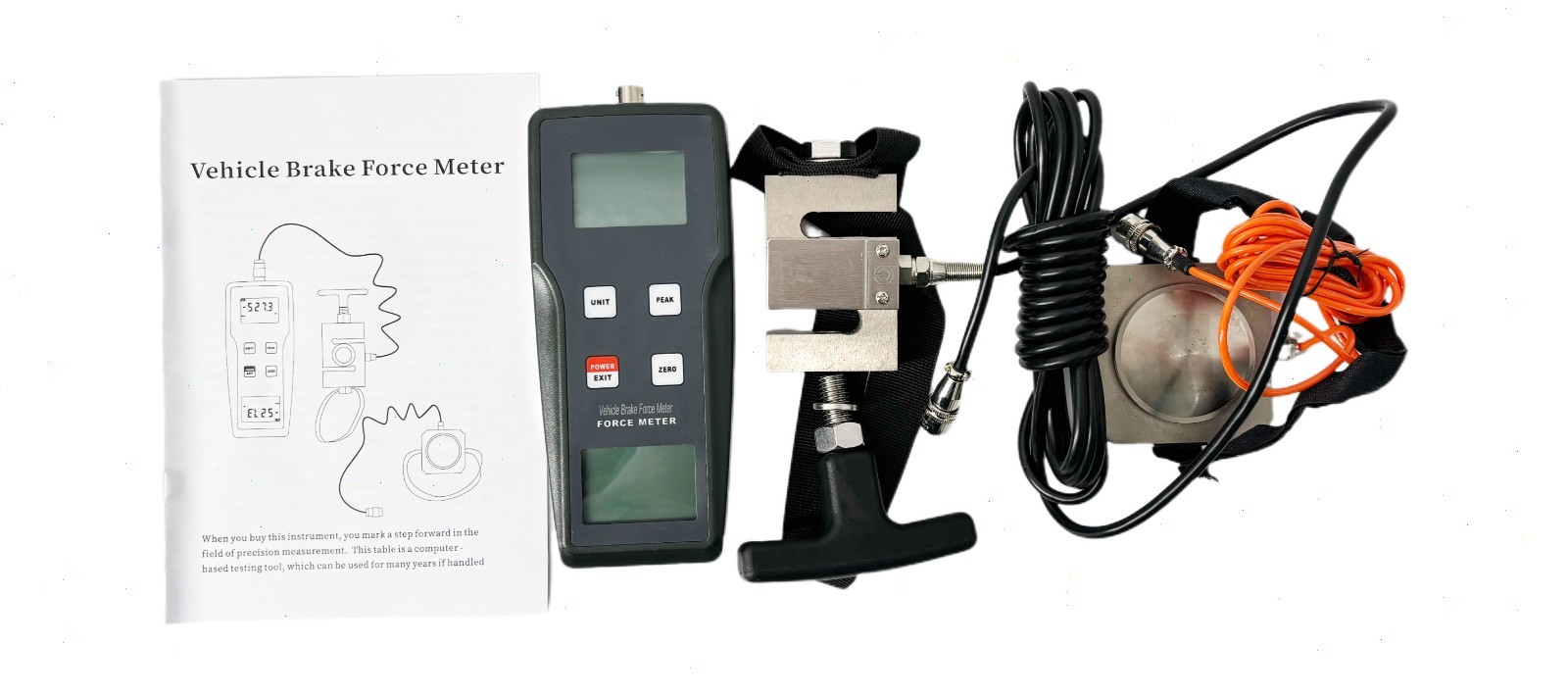 Handbrake Force Tester Gauge Meter with Accuracy ±0.5%FS ±1 Digit Unit kgf N Lbf