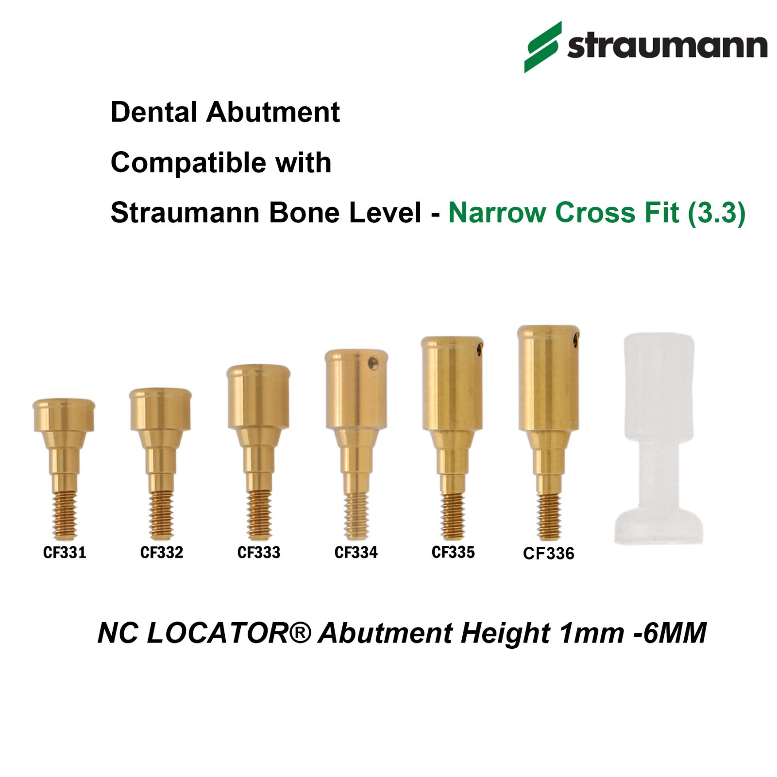 Dental Overdenture Locator Ti Abutment For Straumann Bone level Crossfit NC RC
