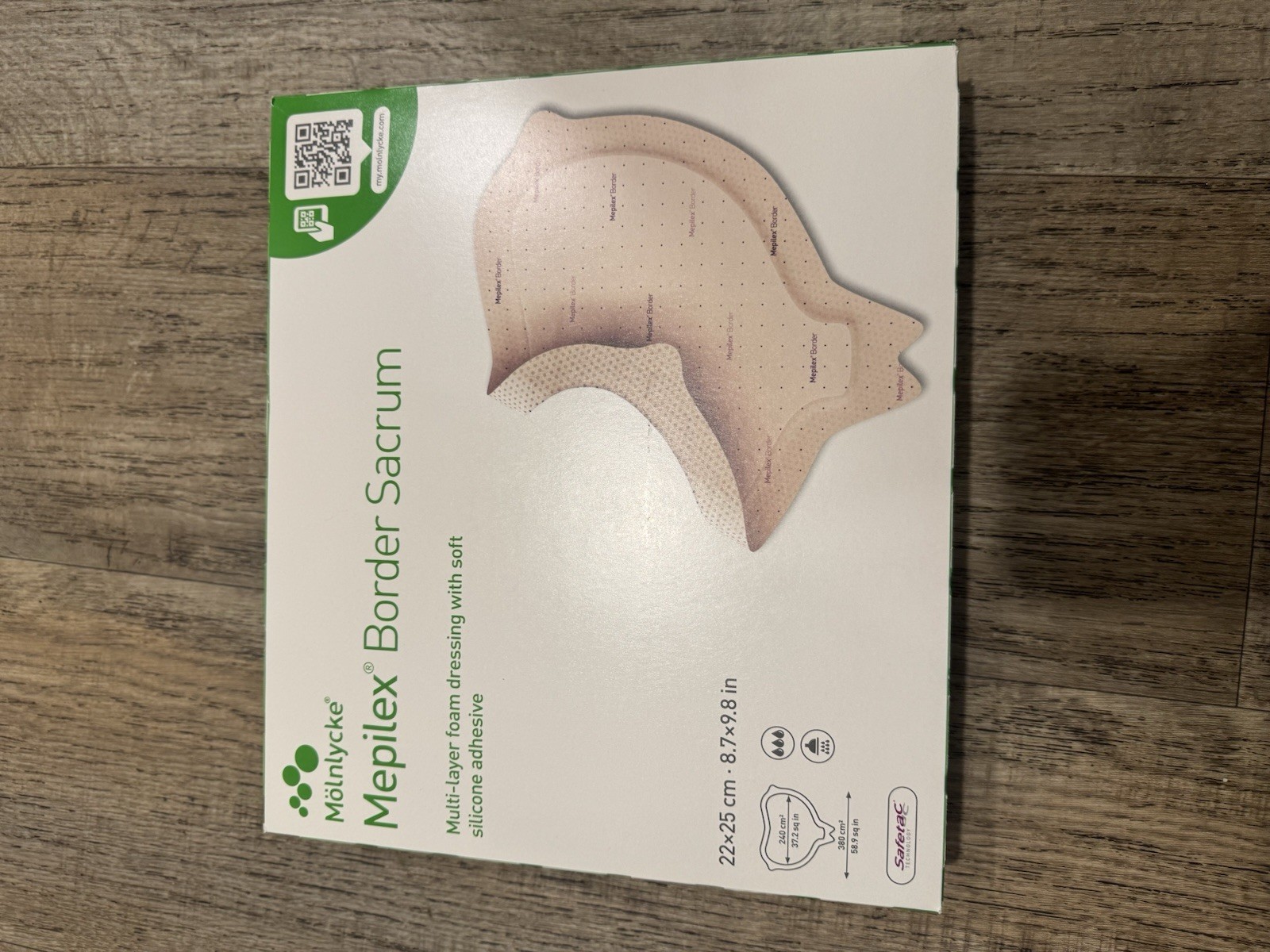 Mölnlycke Mepilex Border Sacrum Foam Dressing 22x25cm 10pcs MPN 282455
