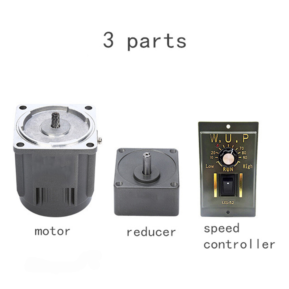 AC Gear Motor Electric Variable Speed Controller Torque 90W 1:10 0-135RPM 110V