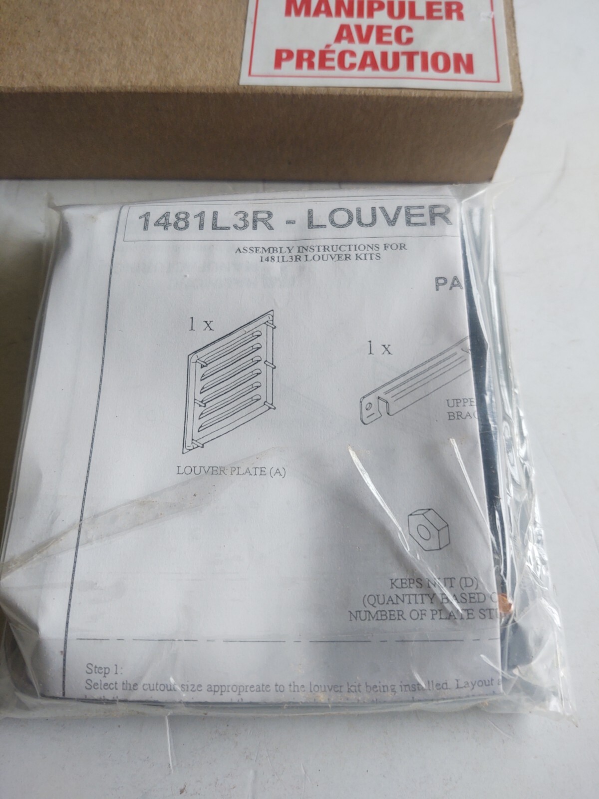 Hammond 1481L3R55GY Louvered Plate with Studs