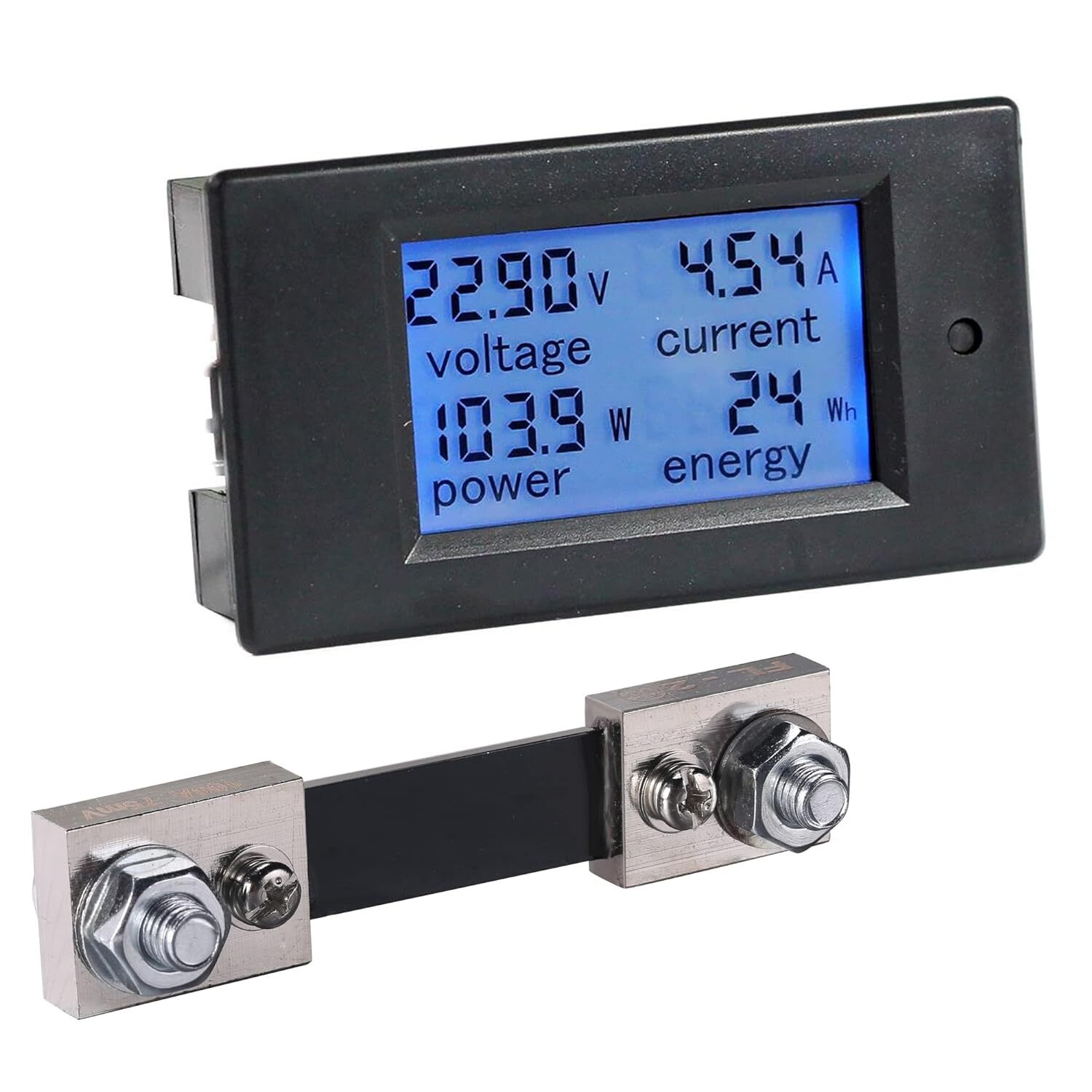 DC 6.5~100V 100A 4 in 1 LCD Digital Combo Panel Meter Volt Amp Power Watt Hour