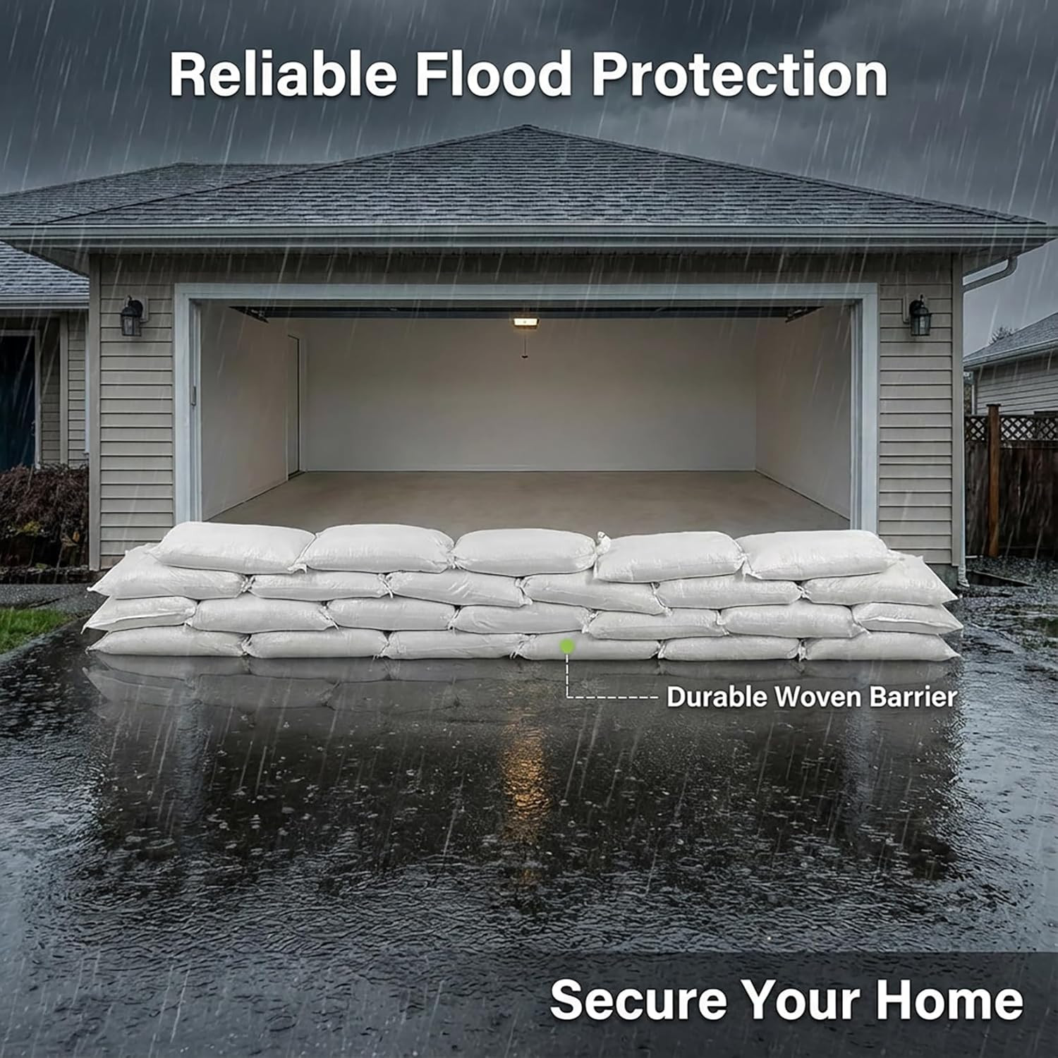 Heavy Duty Woven Sandbags 8PCS – Reusable Flood, Construction & Storage Bags