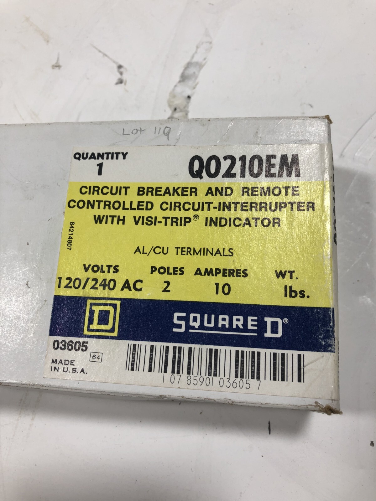 Square D QO210EM Circuit Breaker and Remote Controlled Interrupter