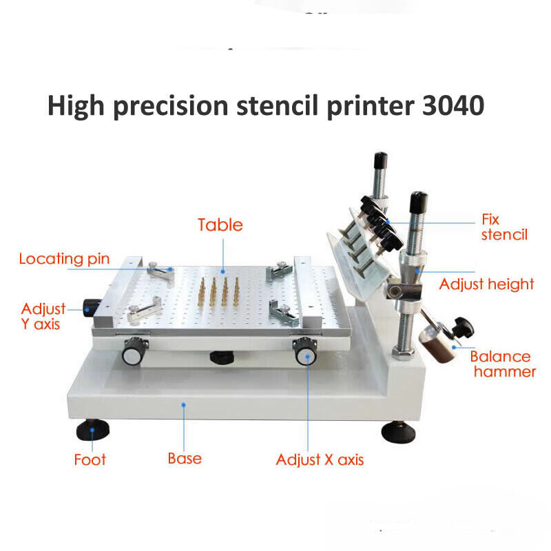 3040 Manual Stencil Printe Solder Paste Printer SMT Screen PCB Stencil Printer