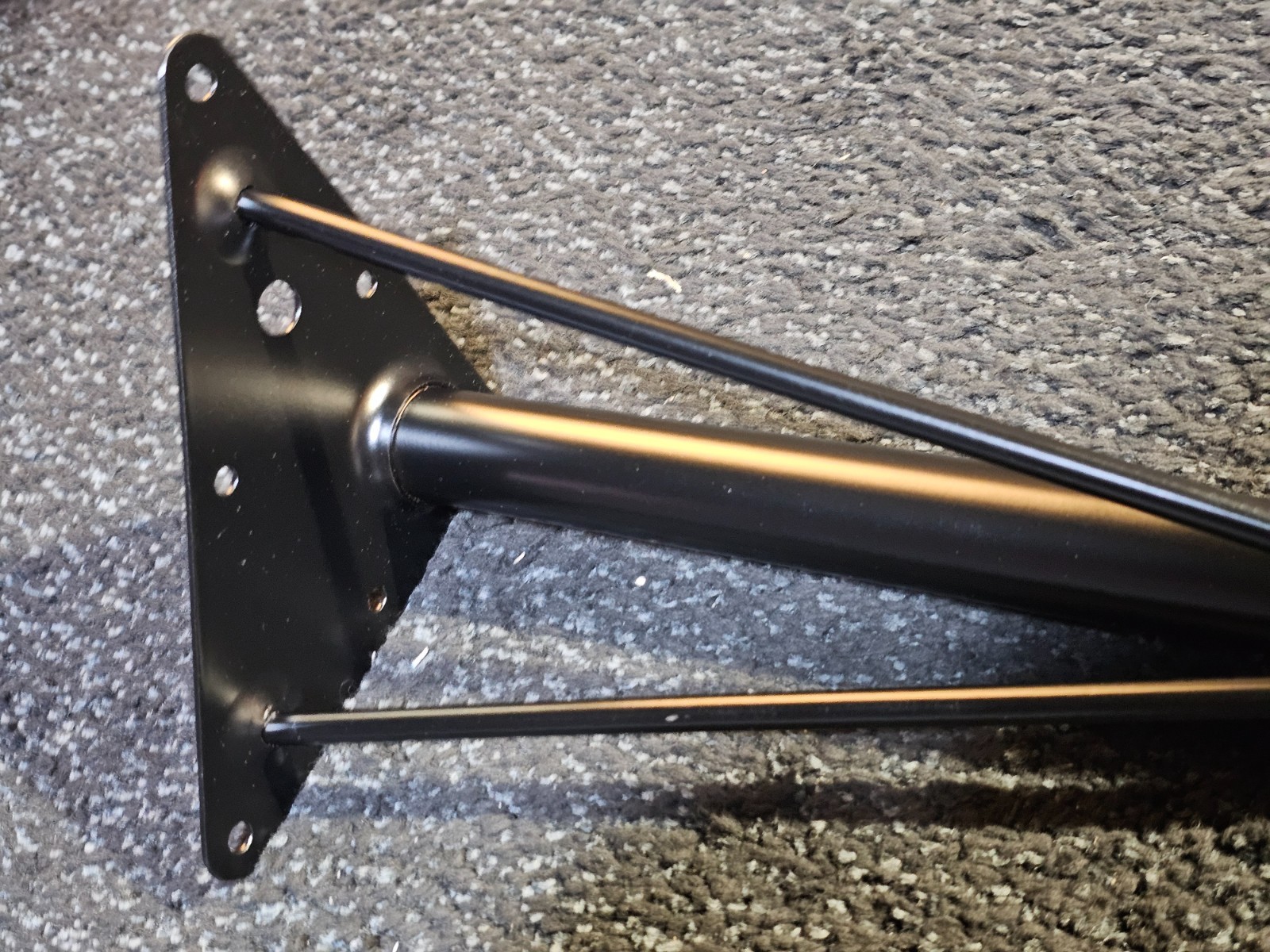 (QTY 4) Tapered Metal Table Leg 20″ 847 254 016 711 Black / Chrome Adjustable