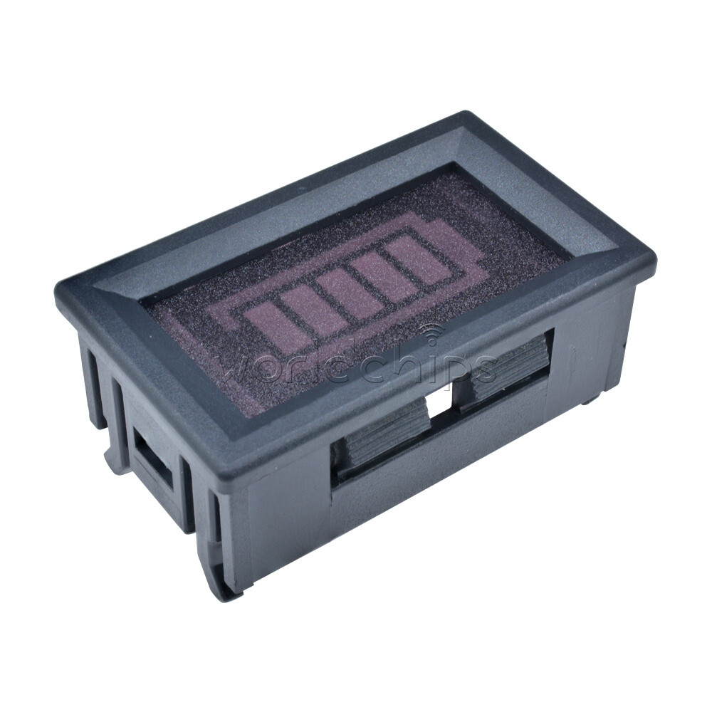 12V Li-on Lead-acid Battery Capacity Level Indicator Low Battery Flash Alarm New