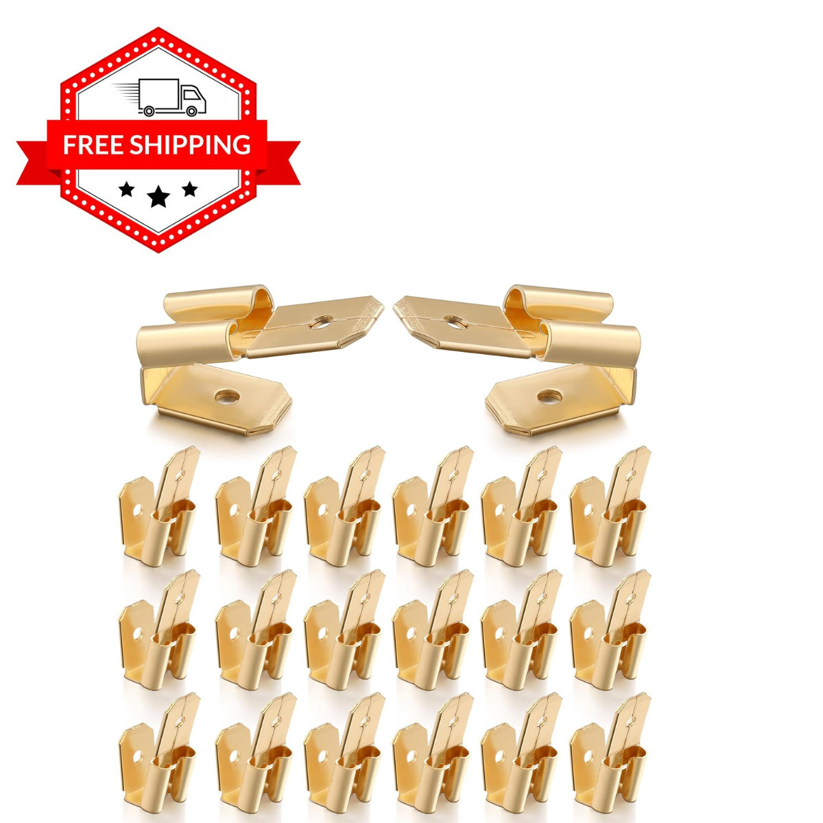 25 Pcs Piggyback Spade Connectors, 3 Way Adapter Dual Male to Single Female B…