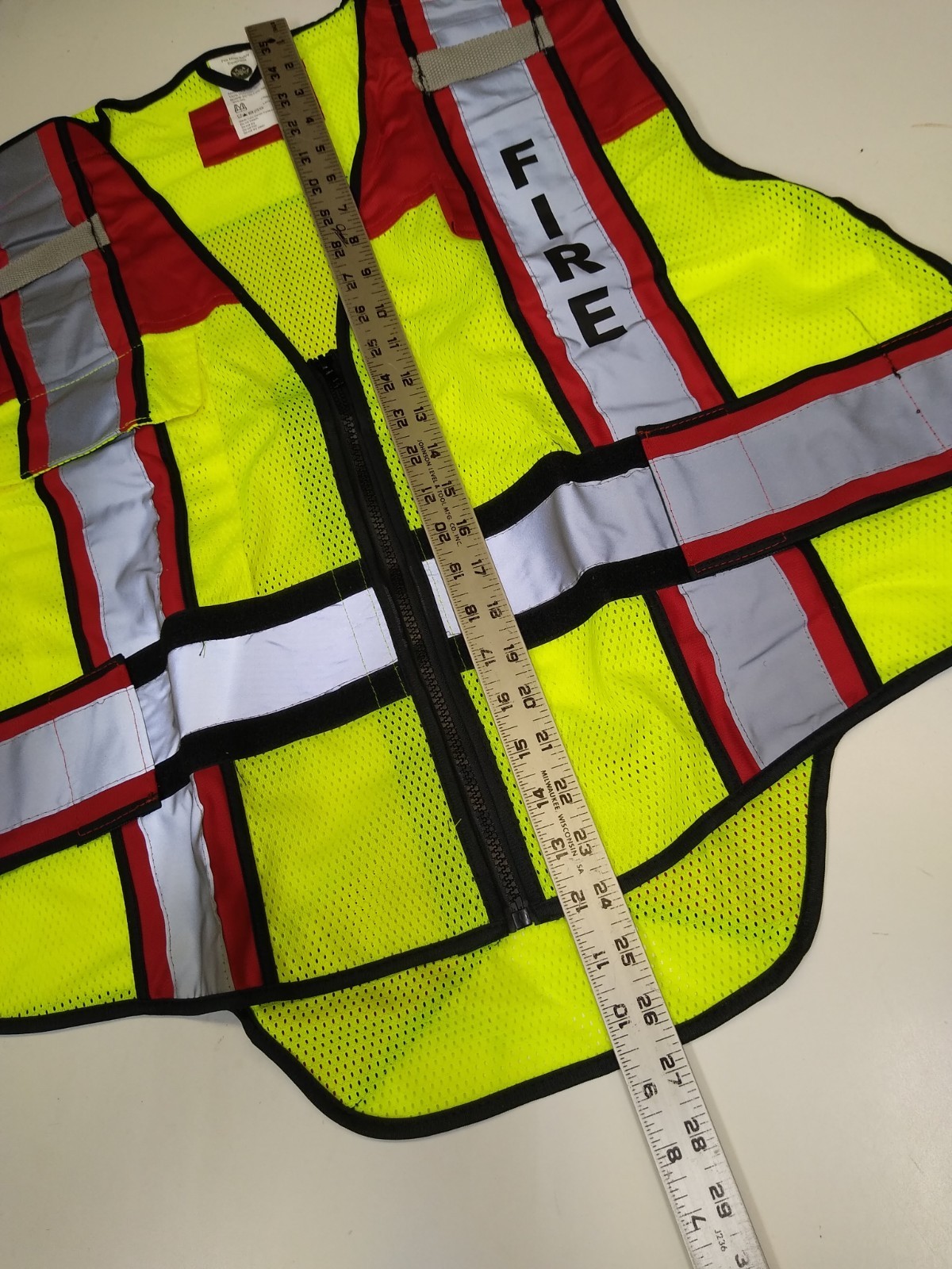 6 Point Breakaway Fire Traffic Reflective Safety Vest Red Size 3XL Hi-Vis