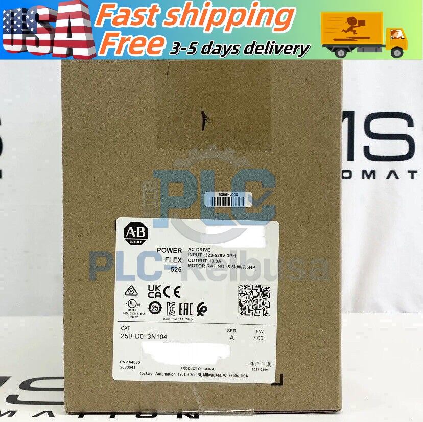2022-23 Allen Bradley 25B-D013N104 PowerFlex 525 VFD 5.5kW 7.5HP REAL US SELLER
