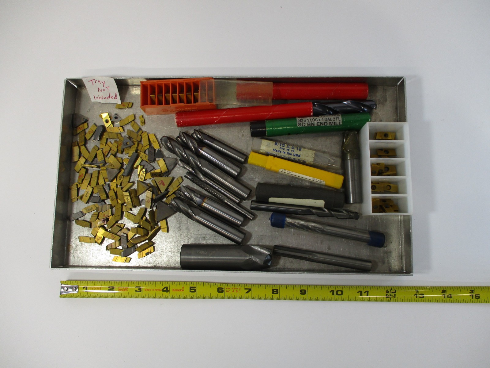 5 POUNDS + of CARBIDE Tungsten Usable & Scrap Inserts, Endmills, Drills MORE 5#