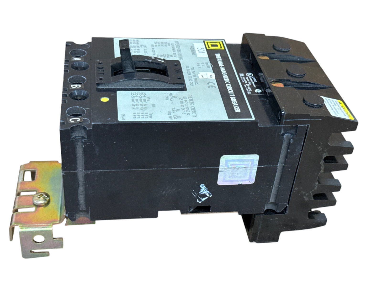SQUARE D FHB36050 50A 3-POLE 600V FH F-FRAME I-LINE 25KA@480V CIRCUIT BREAKER