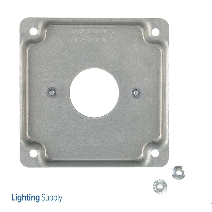 SOUTHWIRE G1932 Box Cover 4″ Square Steel UL Listed Silver 7.0 Cu In