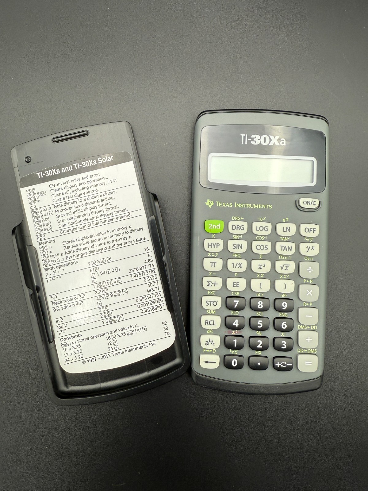 Texas Instruments TI-30Xa Scientific Calculator with cover – Tested
