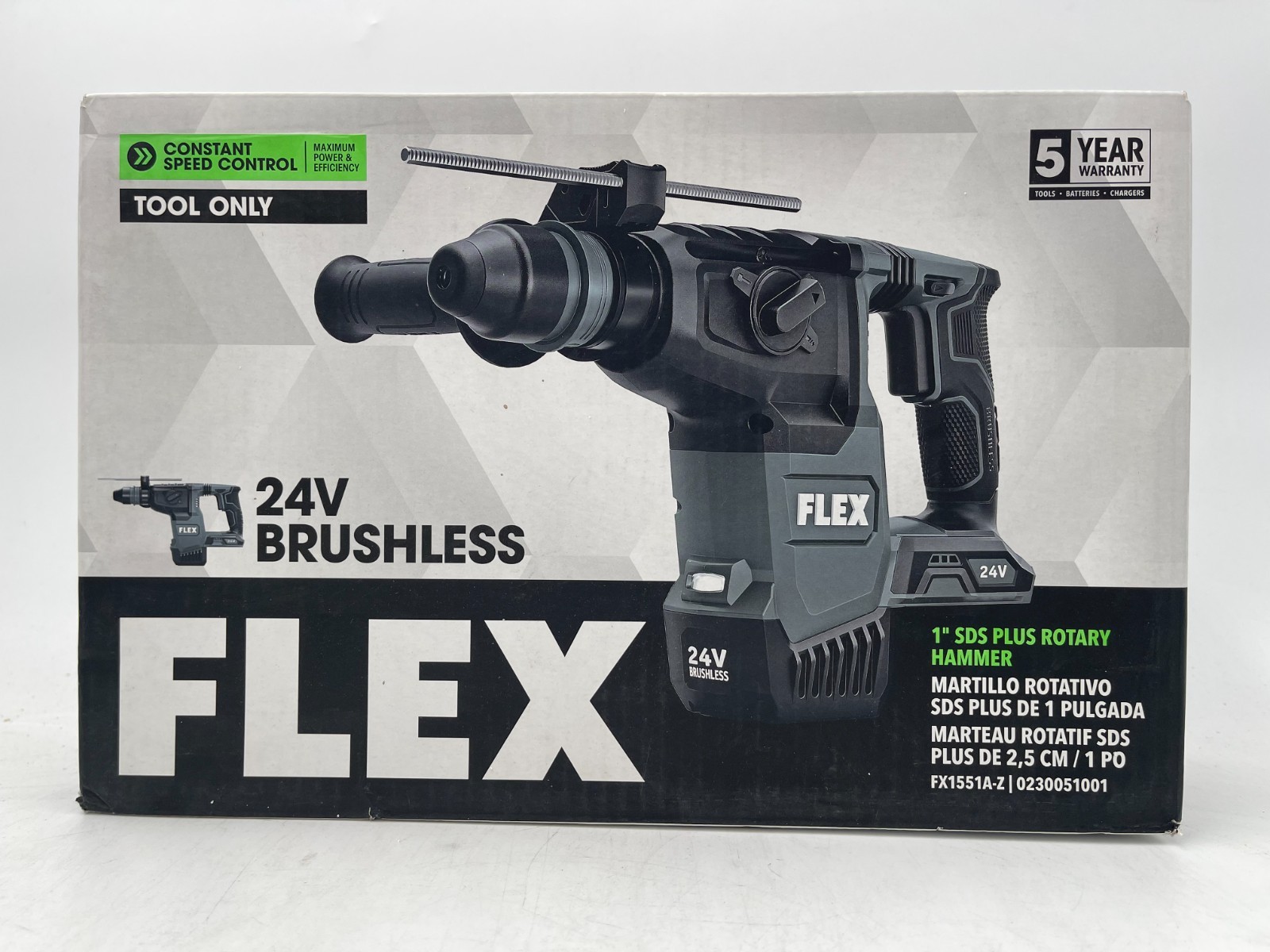 FLEX 24-volt 1-in SDS-plus Variable Speed Cordless Rotary Hammer Drill FX1551A-Z