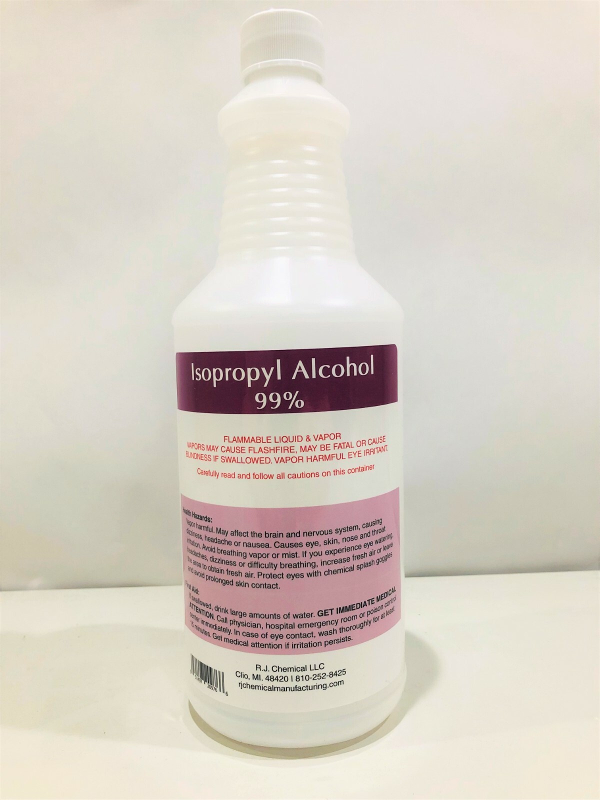 ISOPROPYL ALCOHOL 99%- NO IMPURITIES – 4 GALLONS PACKED IN 16 QUARTS