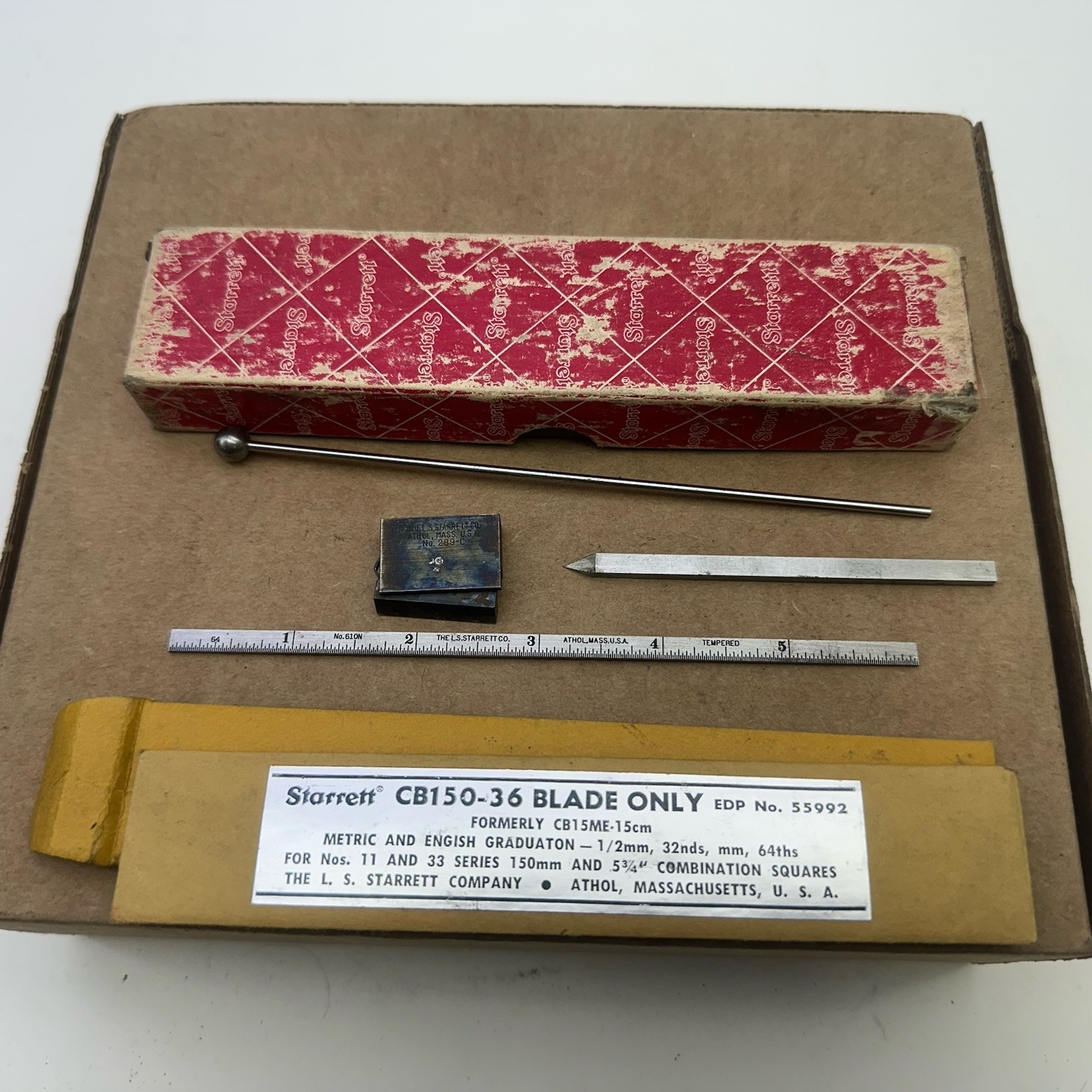 Starrett No. 289C – Height and Depth gage Attachments – Complete Set – Very good