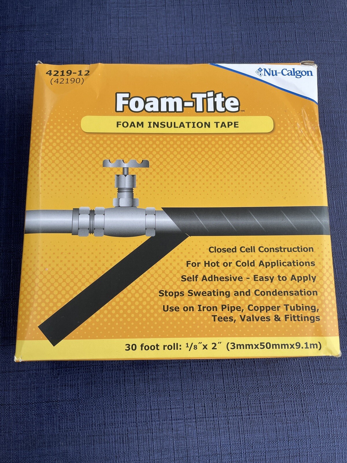 Nu-Calgon 4219-12 Foam-Tite Insulation Tape 1/8″T x 2″W x 30’L