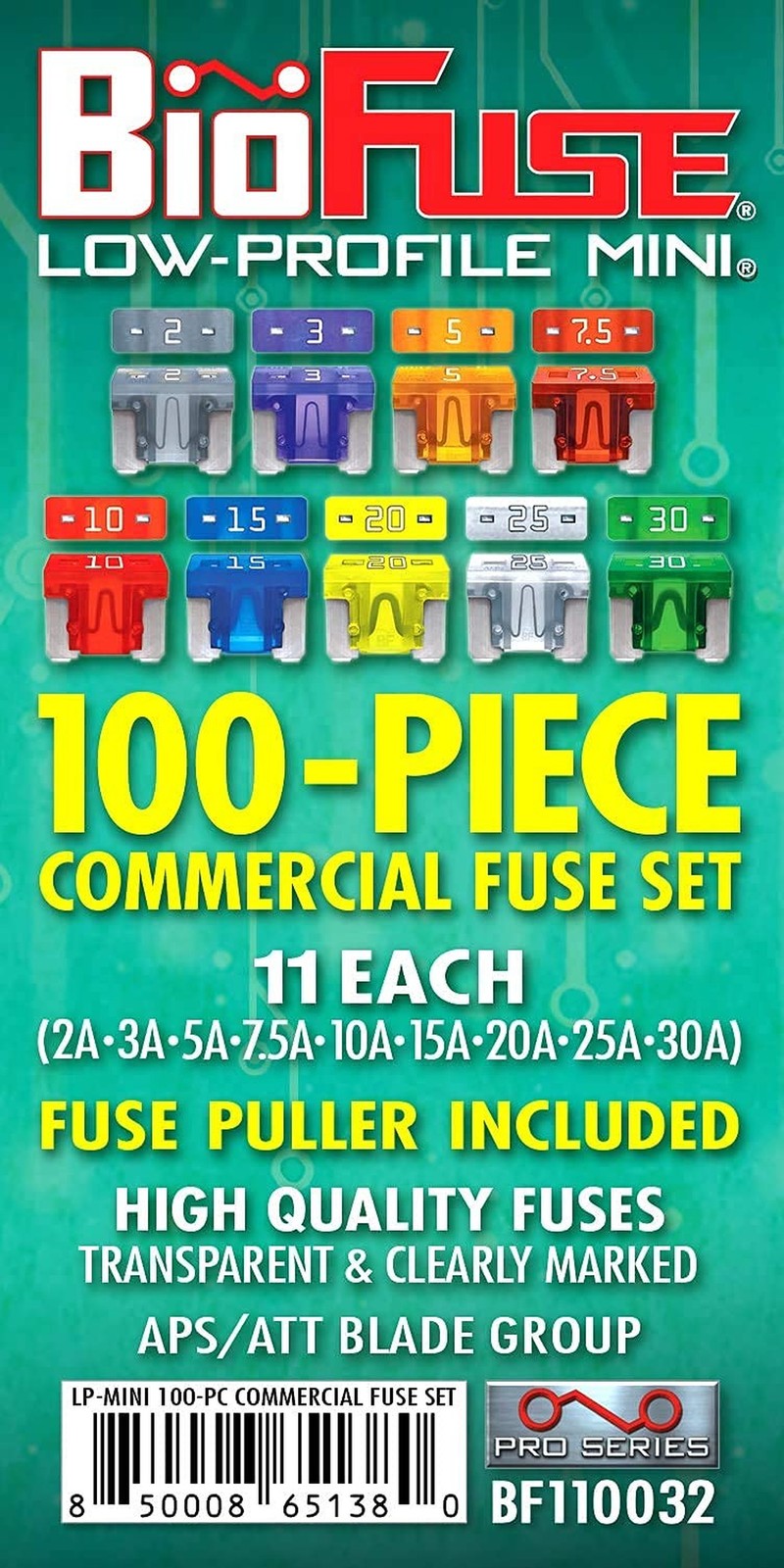 Low Profile Mini ATT 100 Piece Automotive Commercial Car Fuse Assortment (99 …