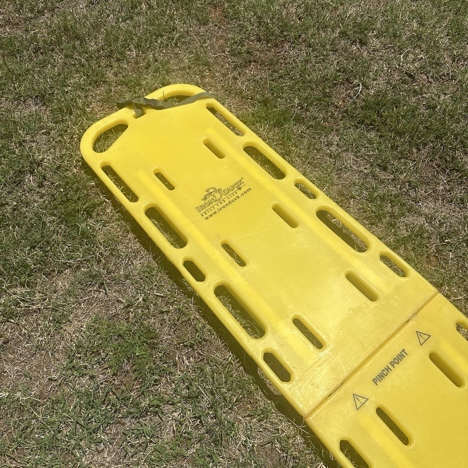 Iron Duck Ultra Space Save Folding Spinal Immobilization Backboard Yellow 72”