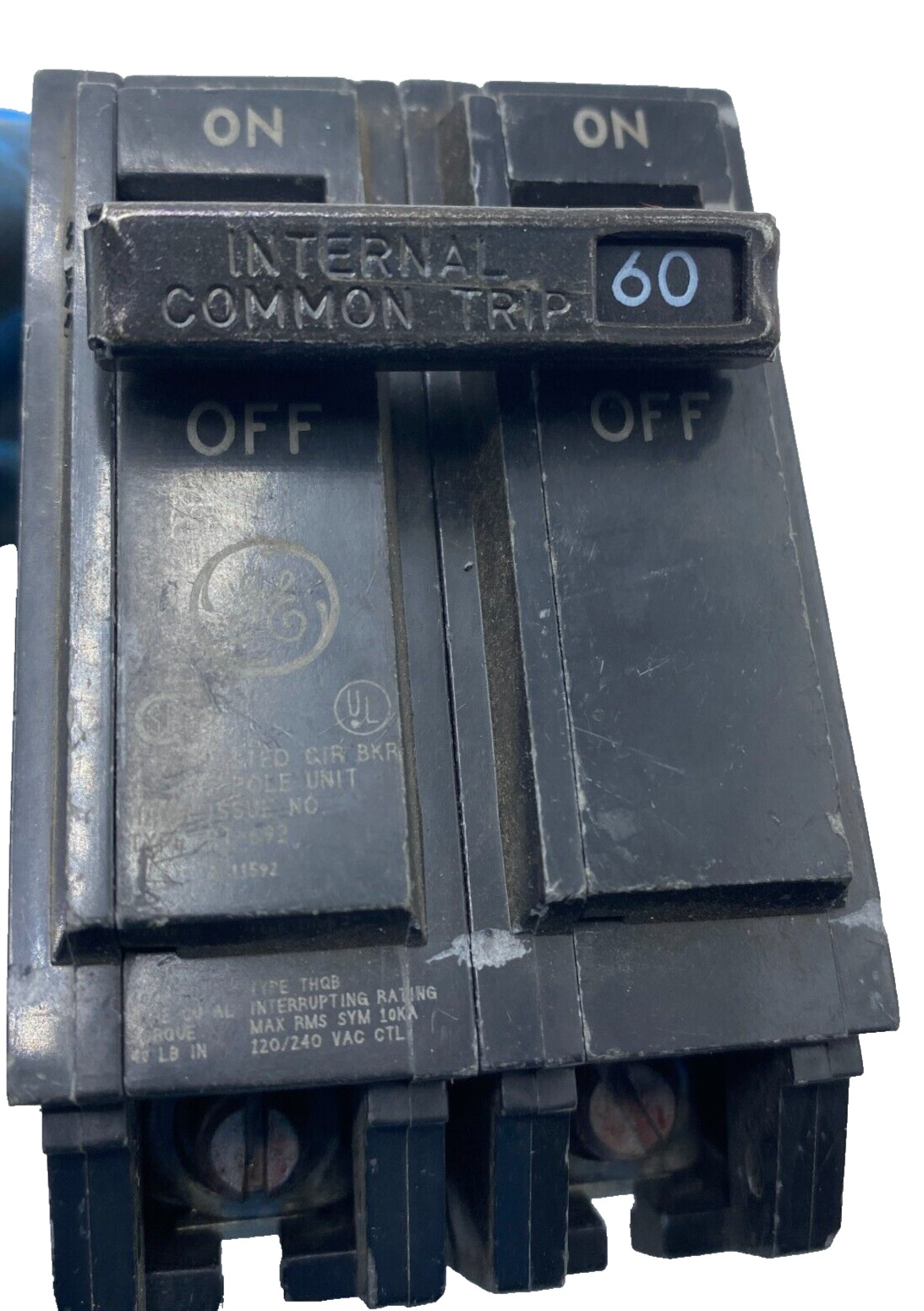 GE RT-692 60A 2 Pole Circuit Breaker 120v 240v Internal Common Trip E13592🔔