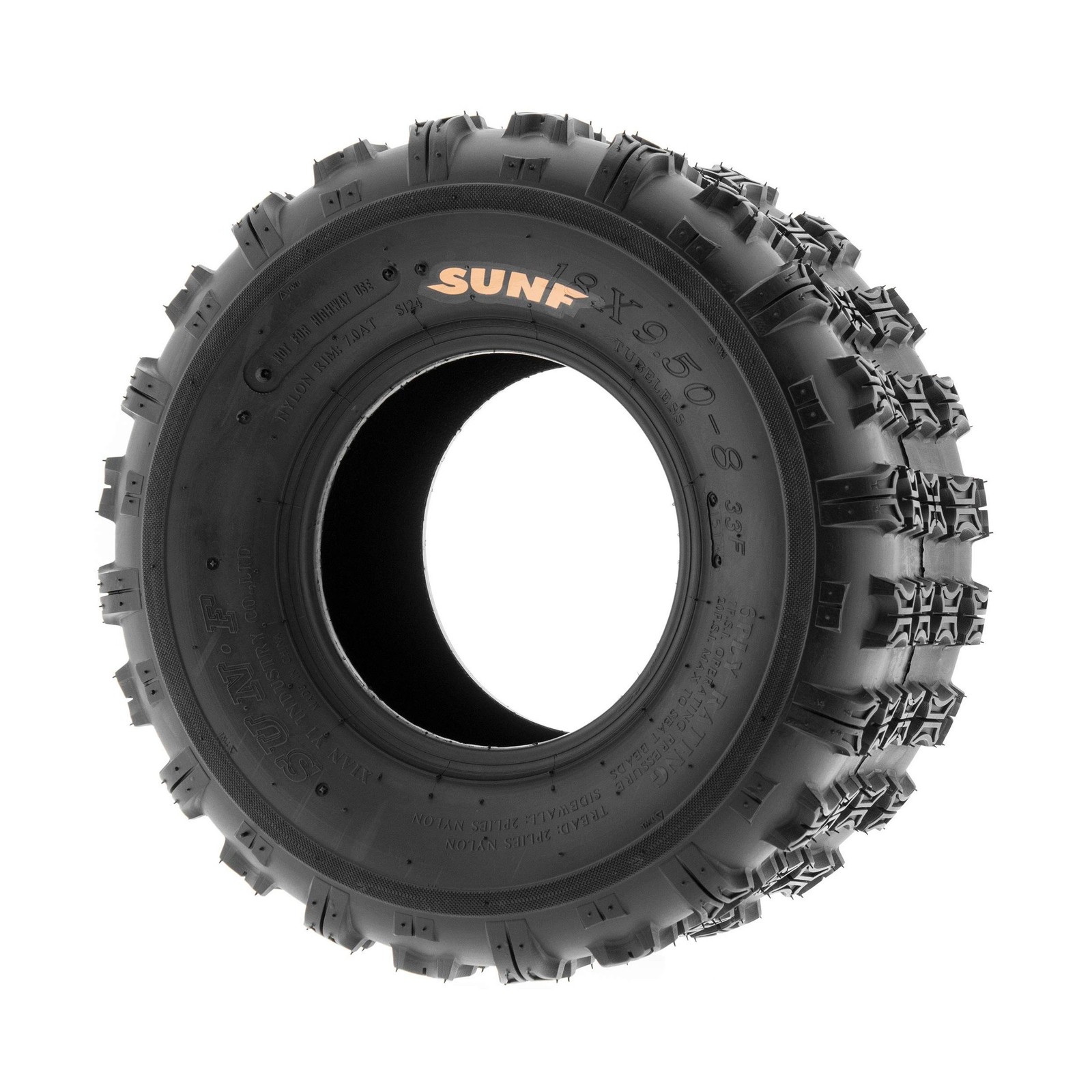 SunF A018 Lawn Tractor Tire 18×9.5-8, 6-PR |»H»-Knob Tread
