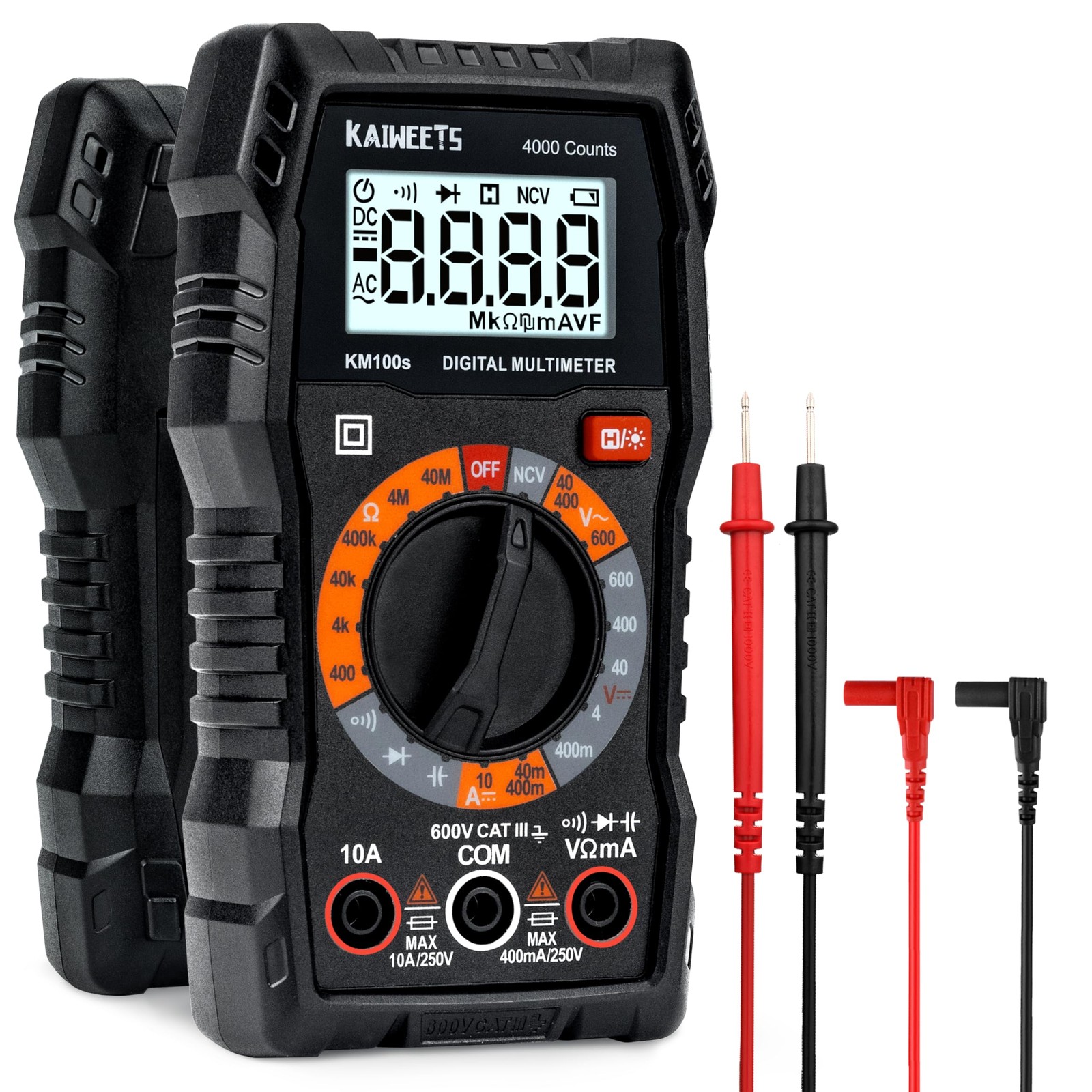 KAIWEETS Digital Multimeter 4000 Counts, Voltage Tester with Accurate Ohm Vol…