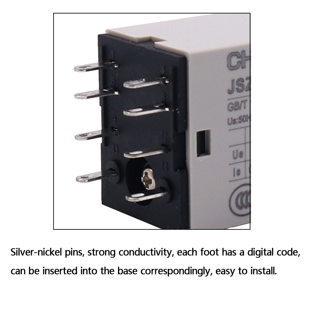 AC 220V DC 12V/24V Time Delay Relays 1/5/10/30/60S 5Min JSZ6-2 8PIN JSZ6-4 14PIN