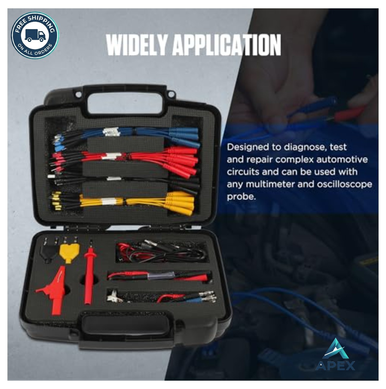 68 Pcs Automotive Circuit Test Lead Kit Multimeter Electrical Breakout Probes