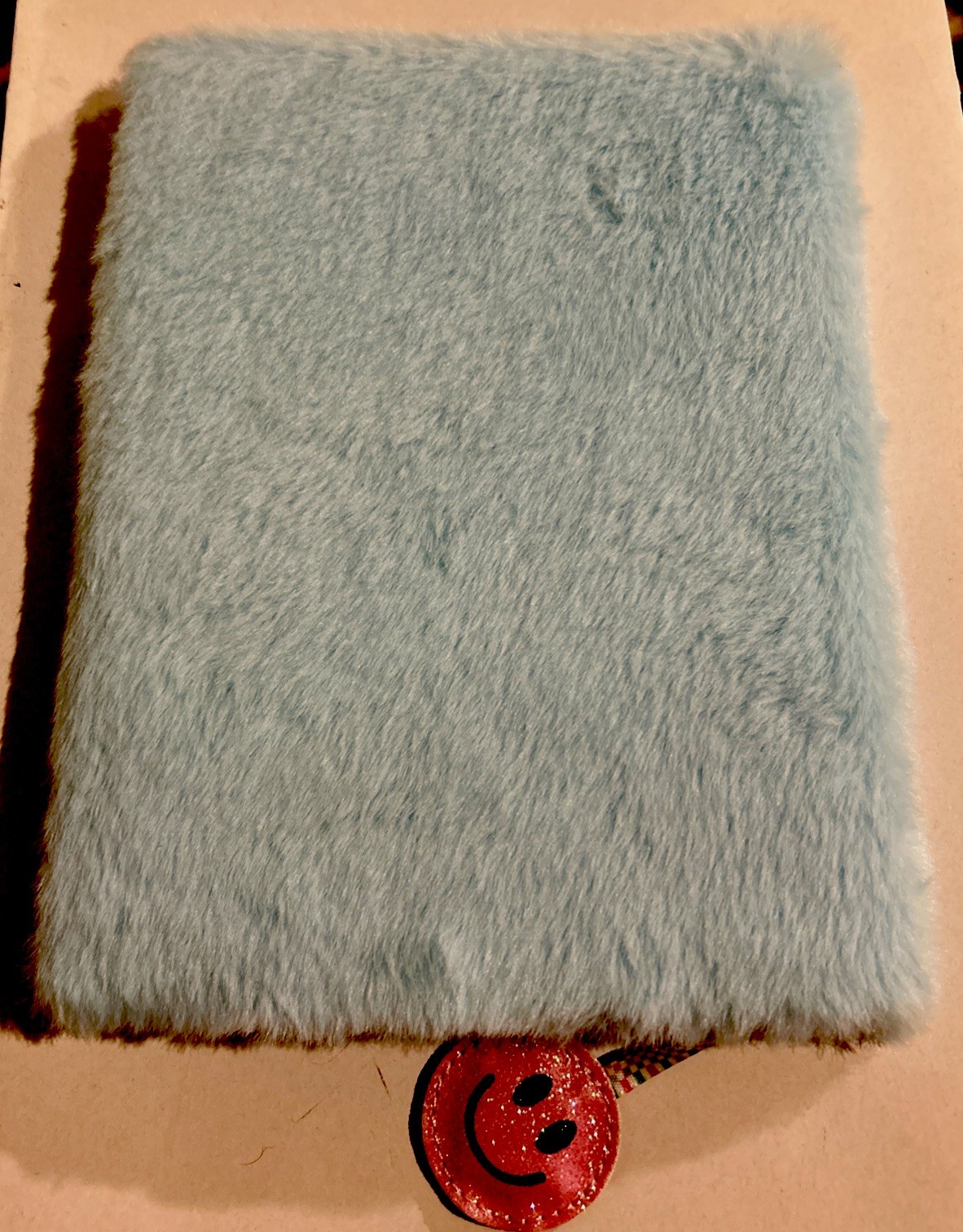 Fuzzy Blue Mushroom Note Journal Built In Puffy Bookmark 160 Pages By Iscream