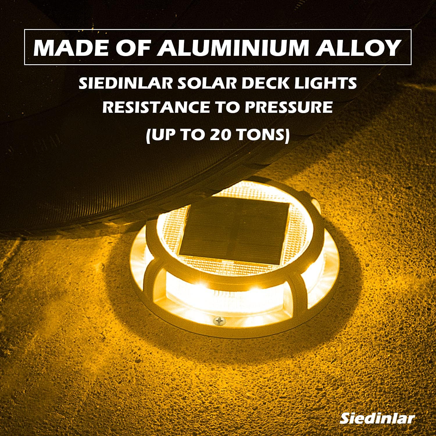 Solar Deck Lights Outdoor 2 Modes 16 Leds Driveway Markers Dock Light Solar Powe