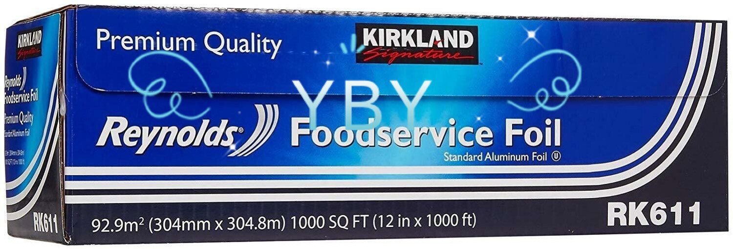 Kirkland Signature Reynolds Foodservice Aluminum Foil Roll RK611 12″ X 1000 ft