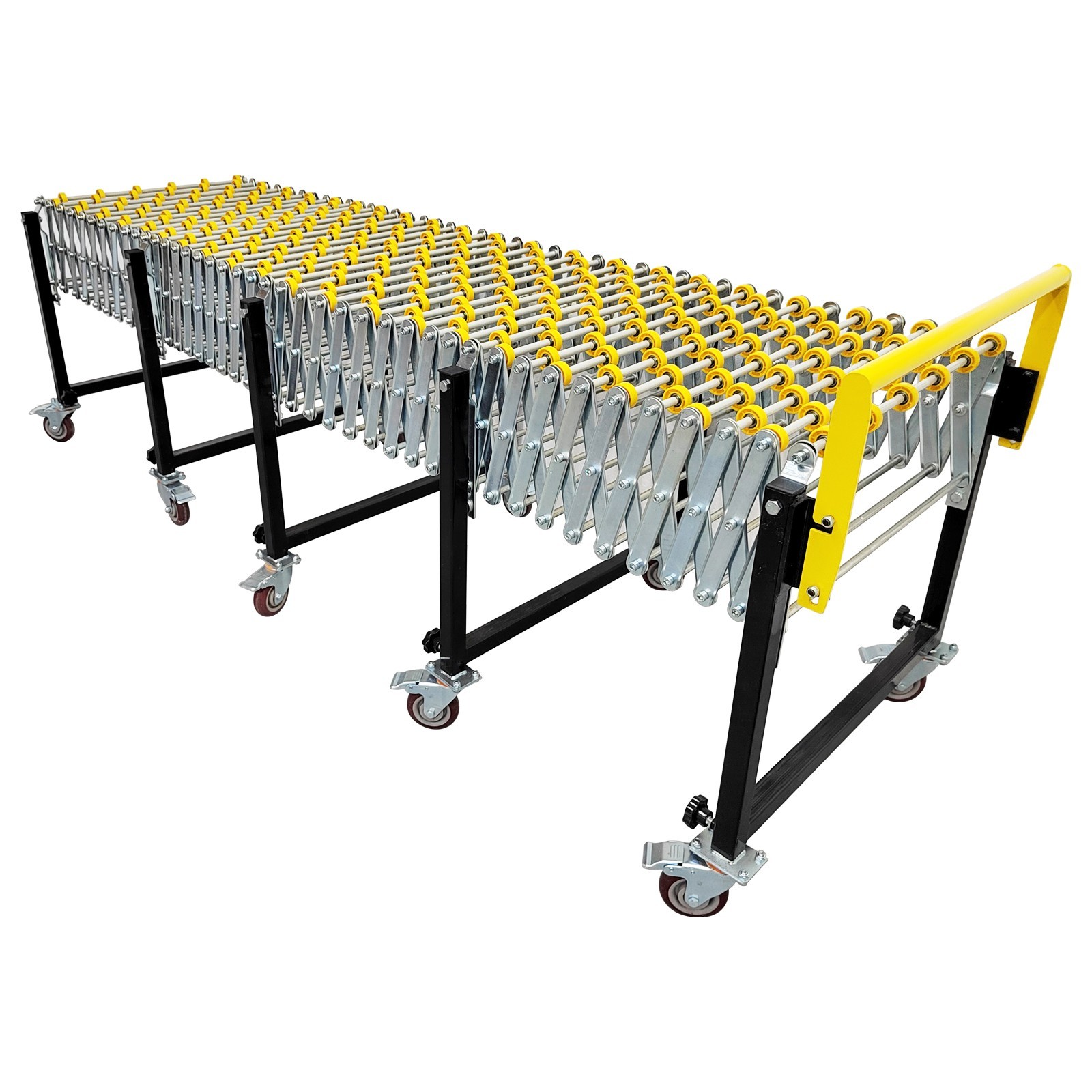 Folding Conveyor 5.1-19.66ft Length Unpowered Roller Conveyors 23.6″ Width