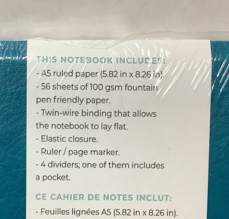 Filofax Refillable A5 Notebook Replace & Refill Customizable planner Ruled Paper