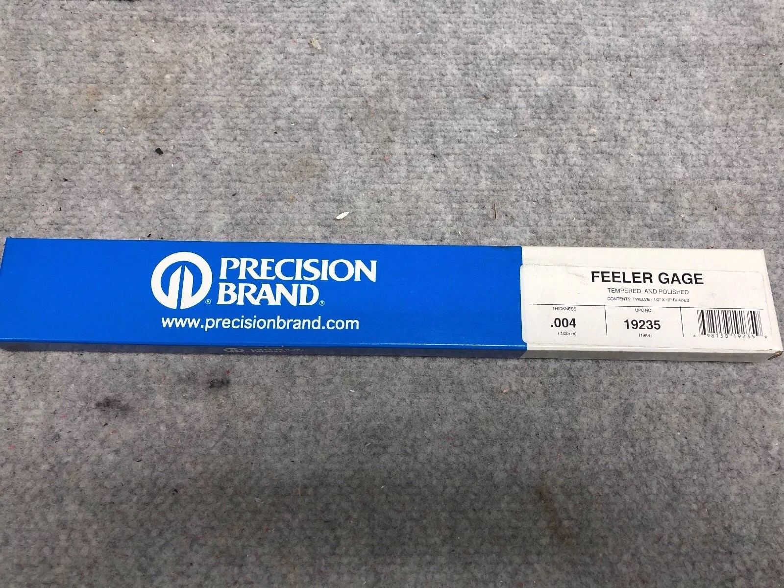 Lot of 2*** Feeler Gauge 0.004”X12” Long, 12 Pack PRECISION BRAND (24 Total)