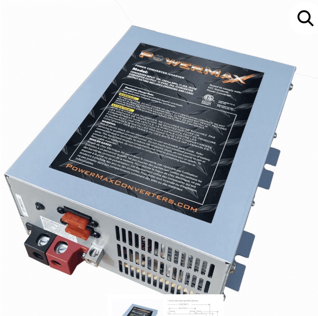 PowerMax PM4-75-220 Converter Charger 75A 13.6VDC Overload Protection