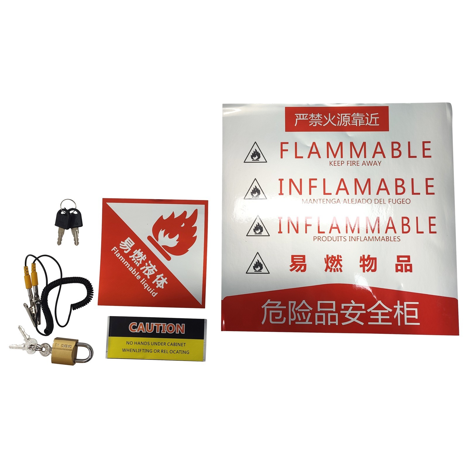 78Gallon Safety Flammable Storage Cabinet 23.2×18.1×64.96in w/2 Adjustable Shelf