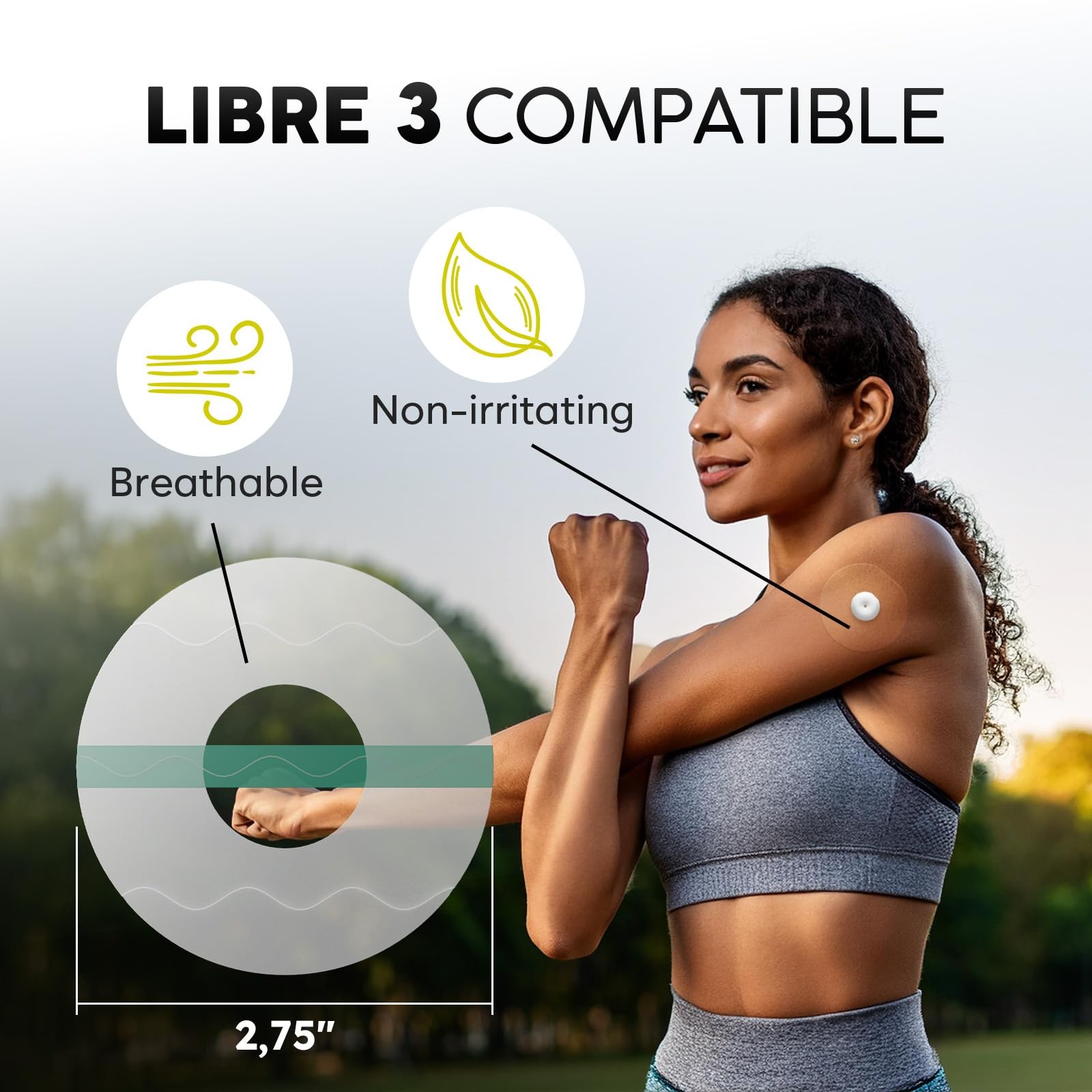 Freestyle 20 Libre 3 Sensor Covers Waterproof – Transparent, 20 Patches